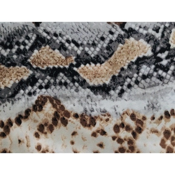 Carmen Marc Valvo | Snakeskin Print Top Womens SM Dolman Cold Shoulder Pullover - Picture 8 of 10